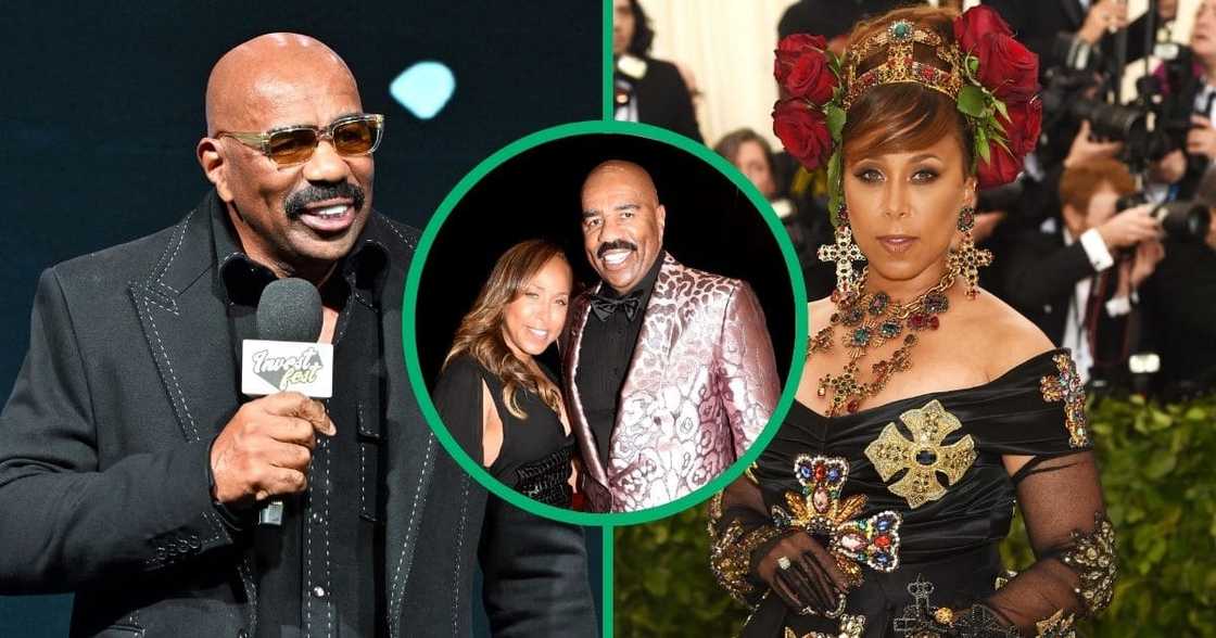 Steve Harvey speaking at Invest Fest at Georgia World Congress Centre, Steve and Majorie Harvey attending Trifecta Gala and Marjorie at Heavenly Bodies: Fashion & The Catholic Imagination Costume Institute Gala. Steve Harvey speaking at Invest Fest at Georgia World Congress Centre, Steve and Majorie Harvey attending Trifecta Gala and Marjorie at Heavenly Bodies: Fashion & The Catholic Imagination Costume Institute Gala.