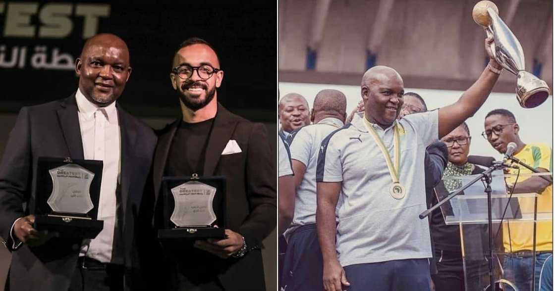 Al Ahly coach Pitso Mosimane reveals he was verbally insulted by Zamalek coaches. Image: Twitter Al Ahly coach Pitso Mosimane reveals he was verbally insulted by Zamalek coaches. Image: Twitter