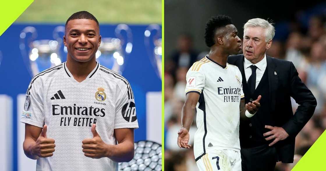 Kylian Mbappe and Vinicius Junior set to lead Real Madrid's attack.