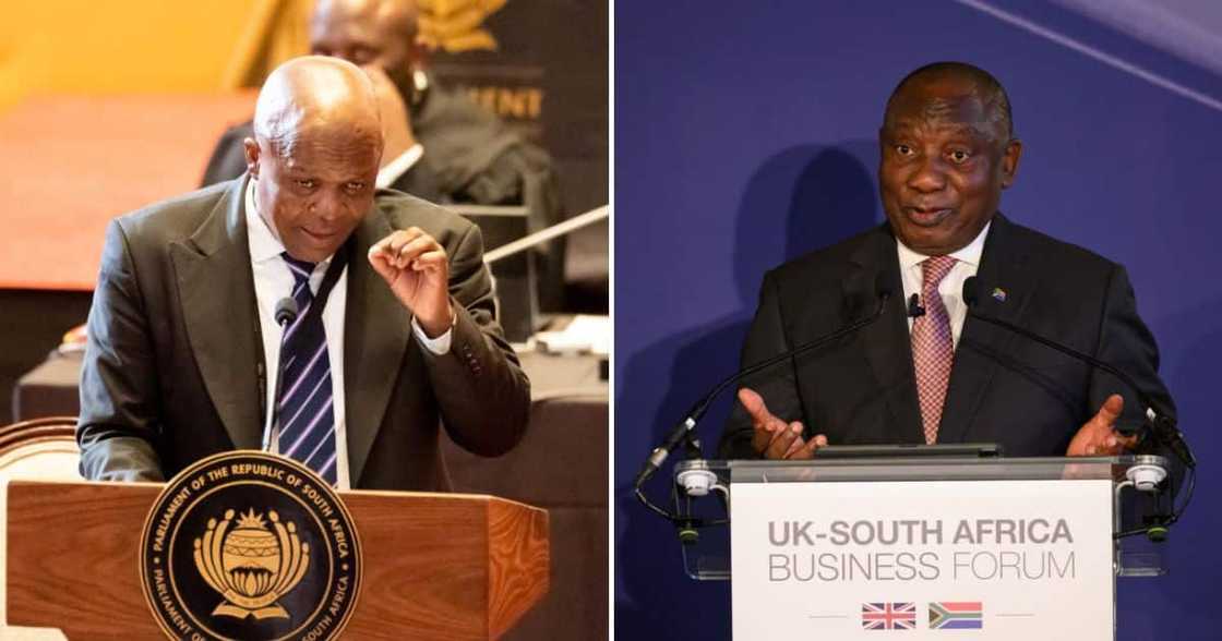 Minister in the Presidency Mondli Gungubele and President Cyril Ramaphosa Minister in the Presidency Mondli Gungubele and President Cyril Ramaphosa