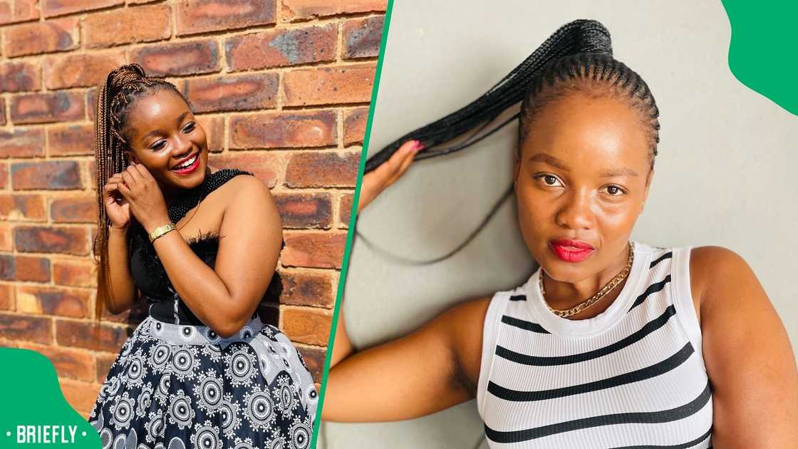 A woman gave fashion advice to her followers. A woman gave fashion advice to her followers.