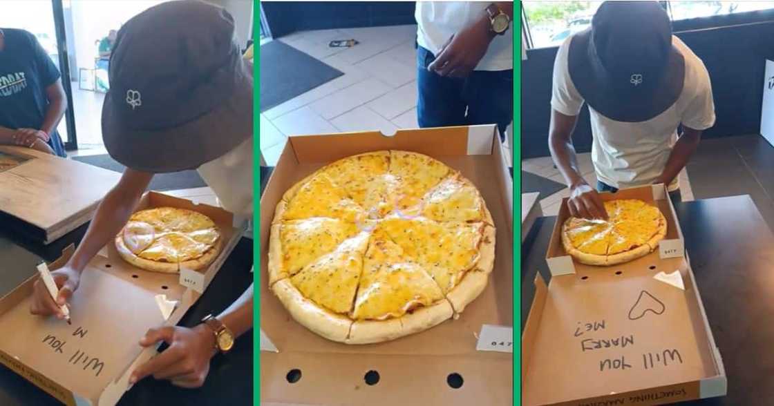 Man's pizza proposal goes viral Man's pizza proposal goes viral