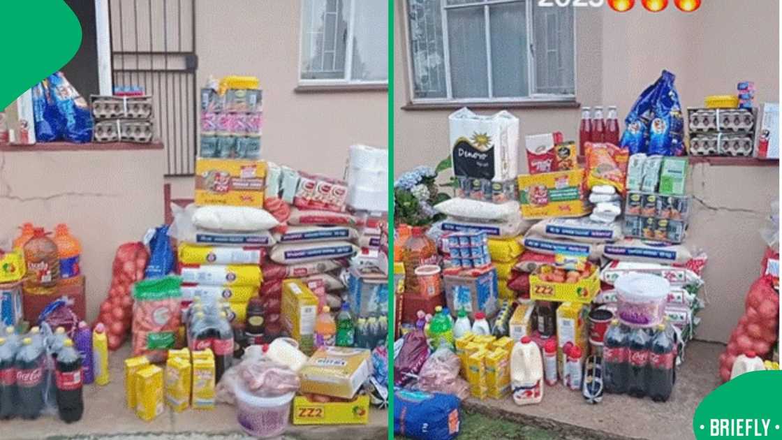 A screenshot from the video showed neatly arranged food items