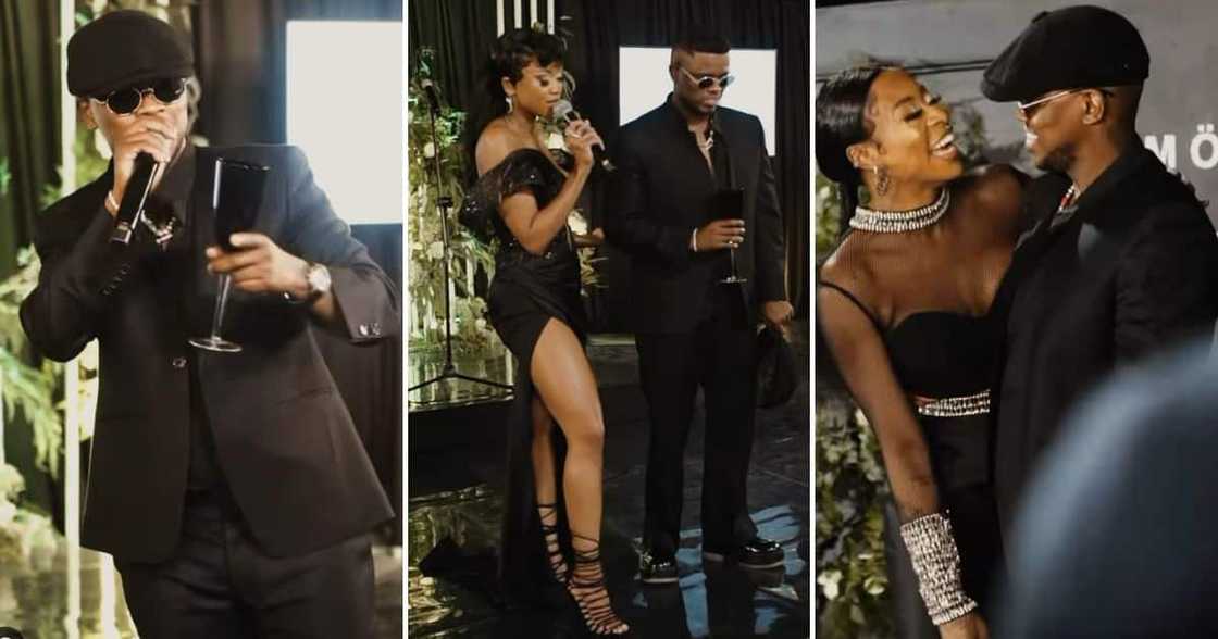 Murdah Bongz has shared pictures with DJ Zinhle and Nomuzi "Moozlie" Mabena from his birthday celebration. Murdah Bongz has shared pictures with DJ Zinhle and Nomuzi "Moozlie" Mabena from his birthday celebration.