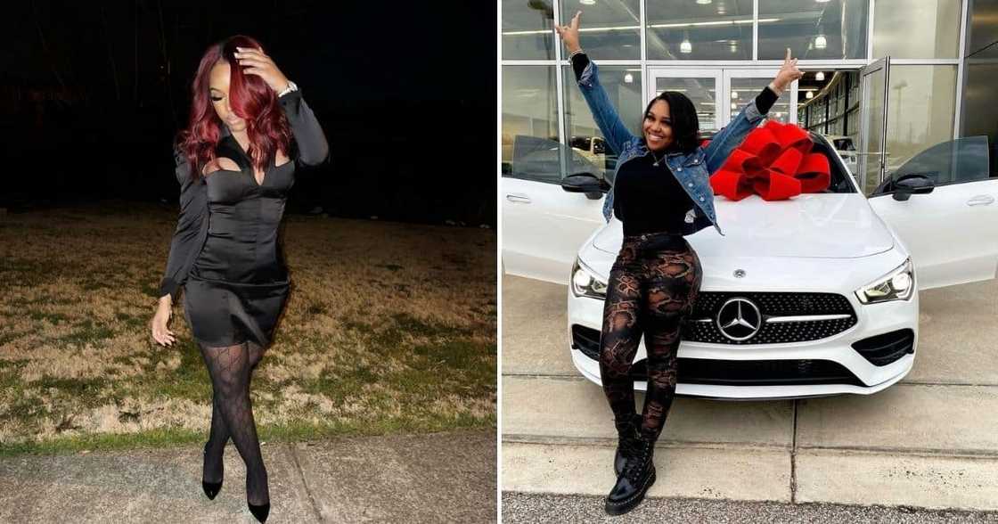 Mercedes-Benz, new car, white car, stunning woman, buys new car, trending news, viral psots Mercedes-Benz, new car, white car, stunning woman, buys new car, trending news, viral psots