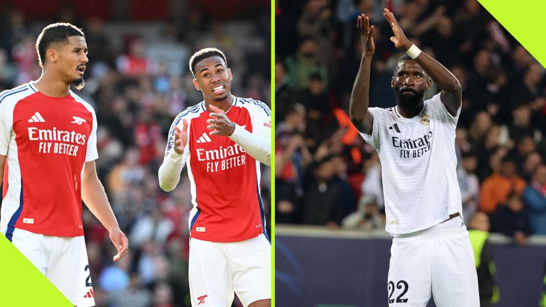 Antonio Rudiger has openly expressed his desire to play alongside William Saliba at Real Madrid. Photos by David Price and Xavier Laine.