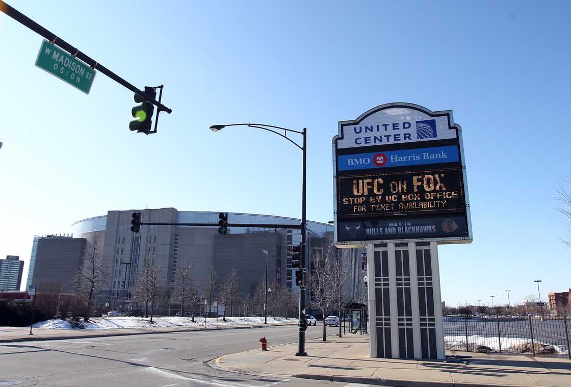 A general view of the United Center Arena