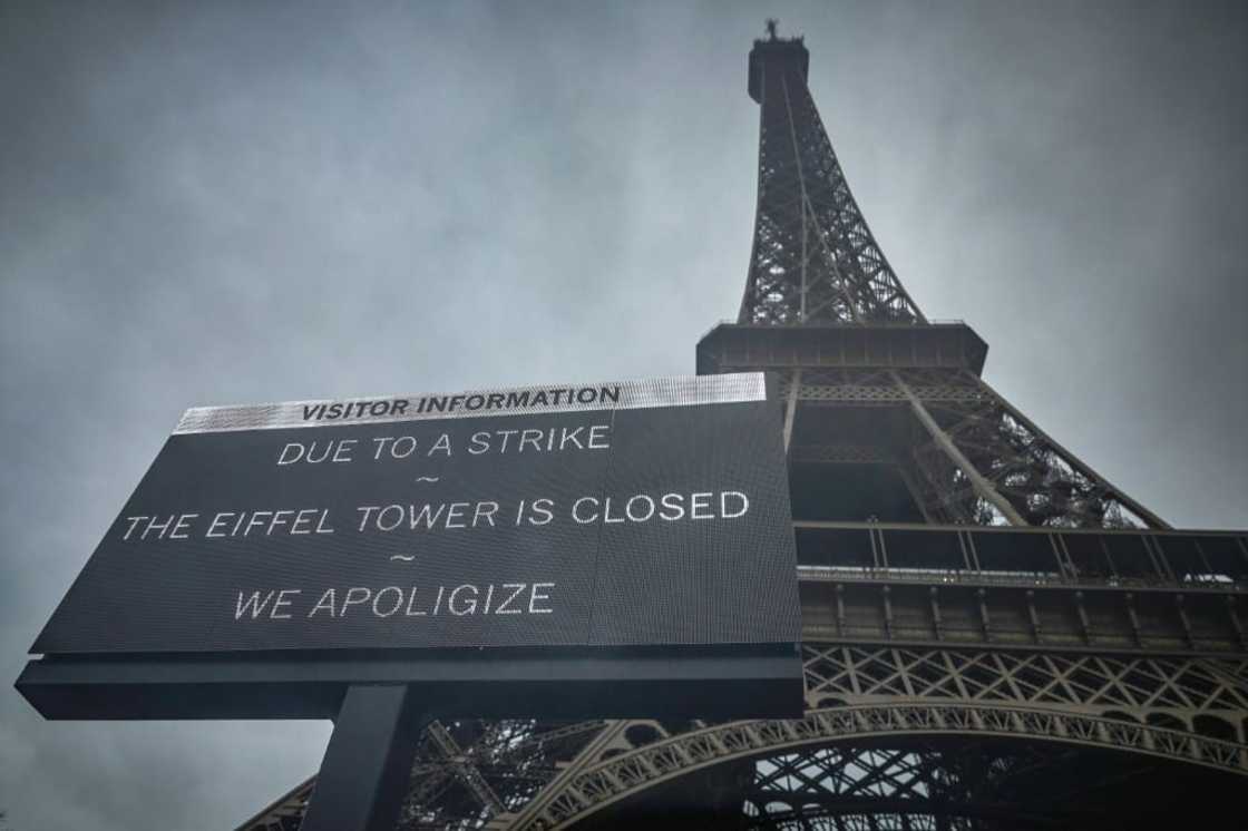 The strike started Monday in protest over the way the monument is managed financially The strike started Monday in protest over the way the monument is managed financially