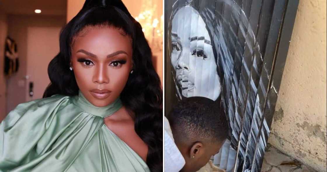 Painting of Bonang Matheba Painting of Bonang Matheba