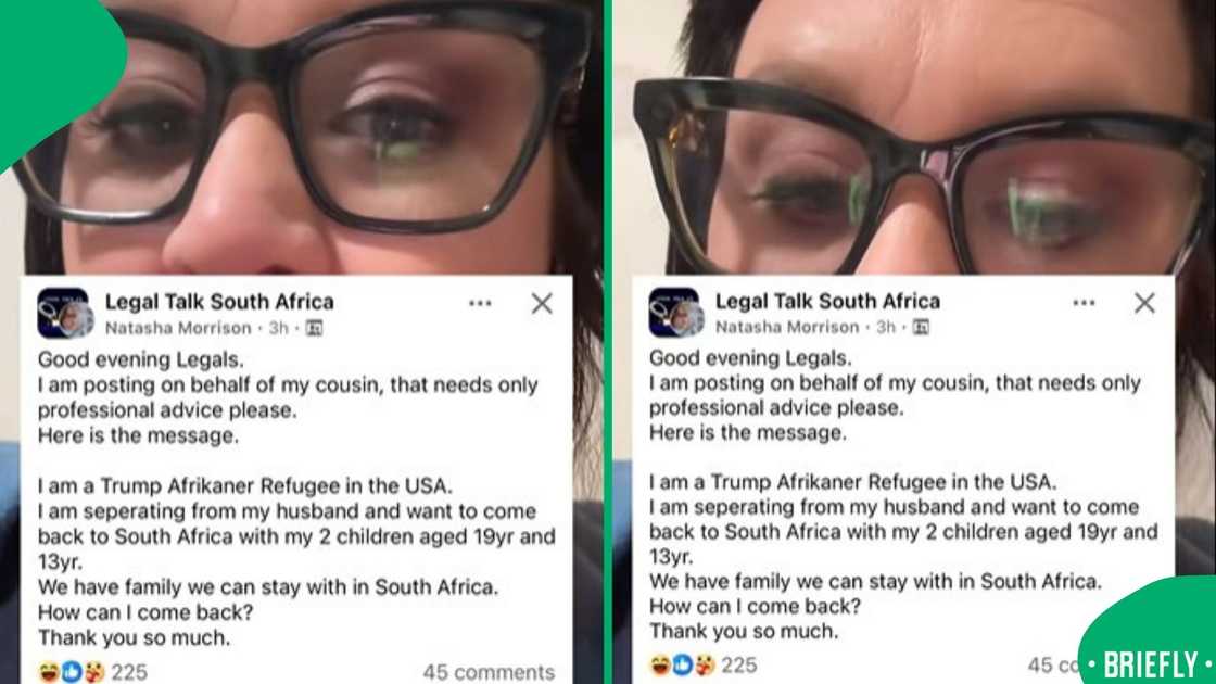 The visual on the right showed the moment Lindi questioned the post The visual on the right showed the moment Lindi questioned the post