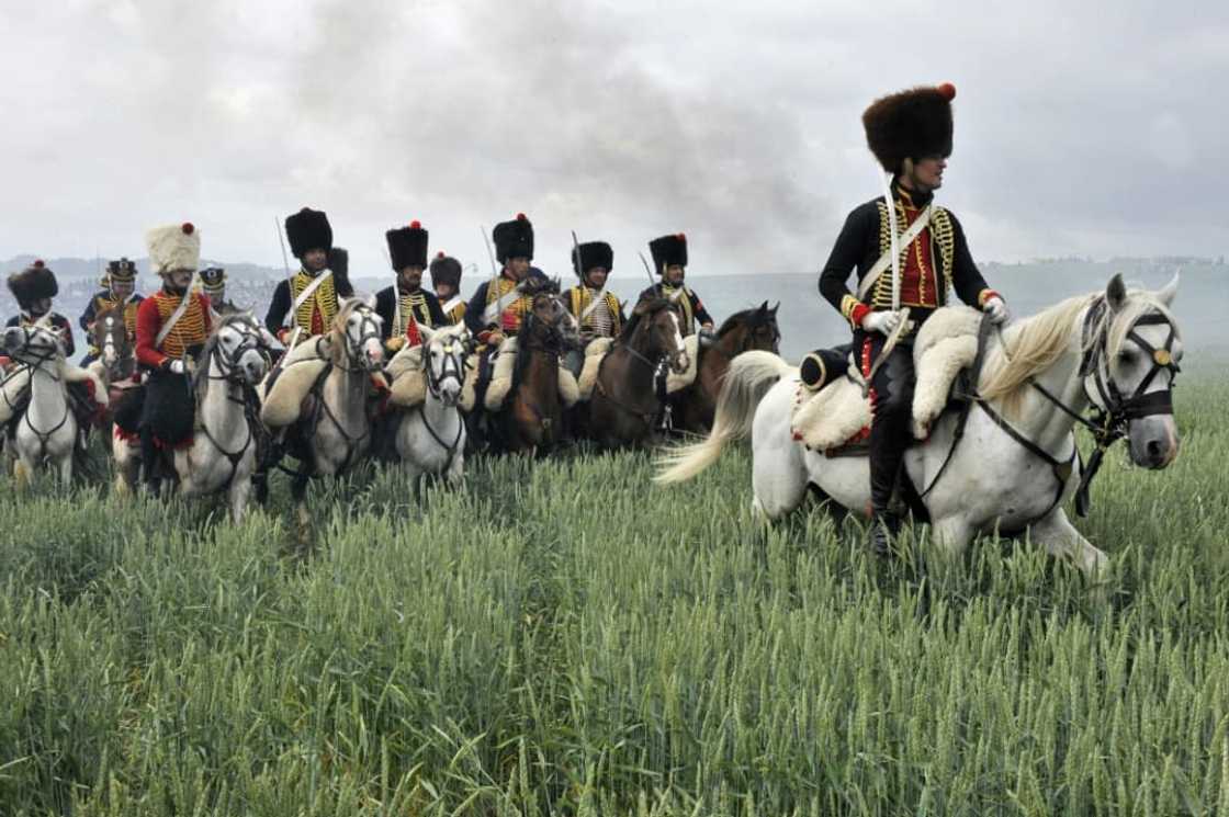 People dressed up as soldiers stage a re-enactment in 2010 of the 1815 Battle of Waterloo in Waterloo People dressed up as soldiers stage a re-enactment in 2010 of the 1815 Battle of Waterloo in Waterloo