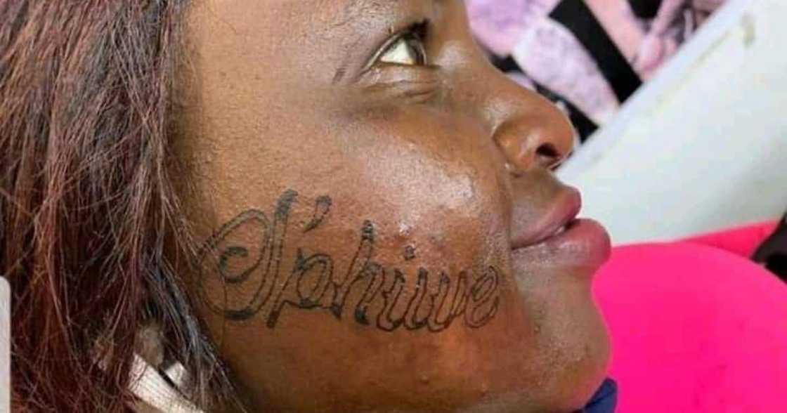 "Sphiwe": Face tattoo raises concerns with South Africans "Sphiwe": Face tattoo raises concerns with South Africans