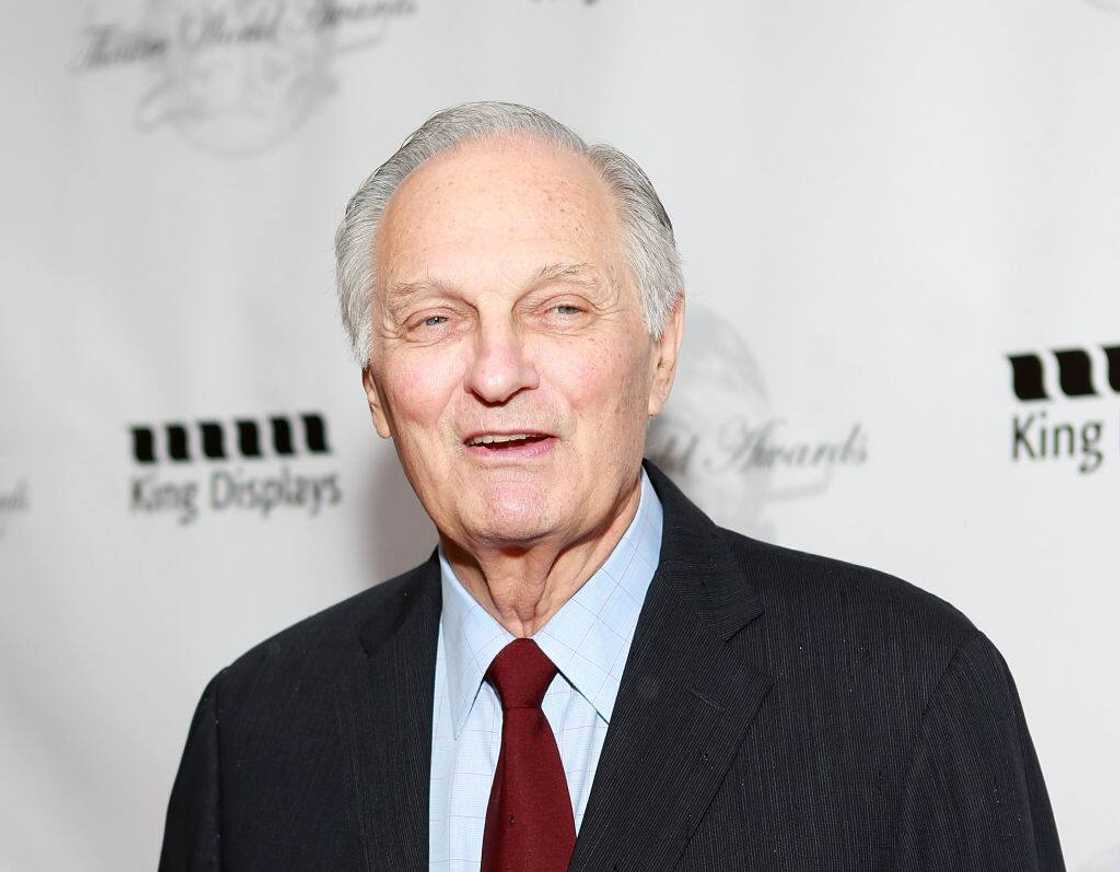 Alan Alda at The Music Box Theatre in New York City. Alan Alda at The Music Box Theatre in New York City.