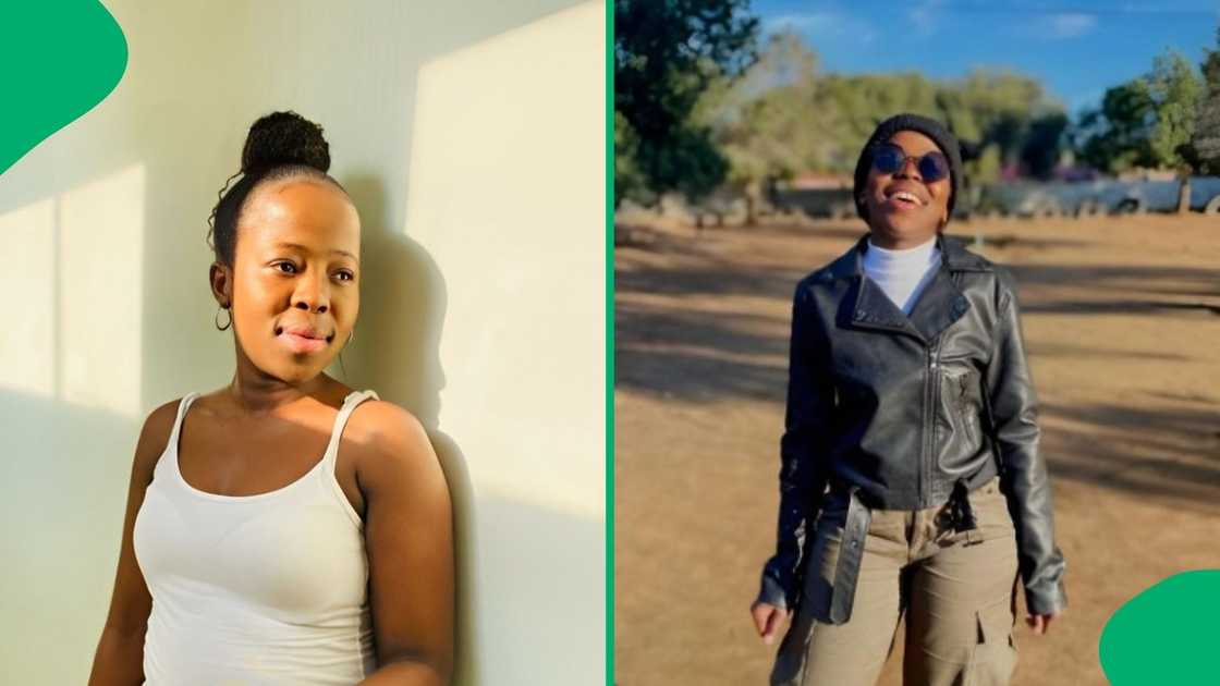 A woman celebrated paying off her clothing account. A woman celebrated paying off her clothing account.