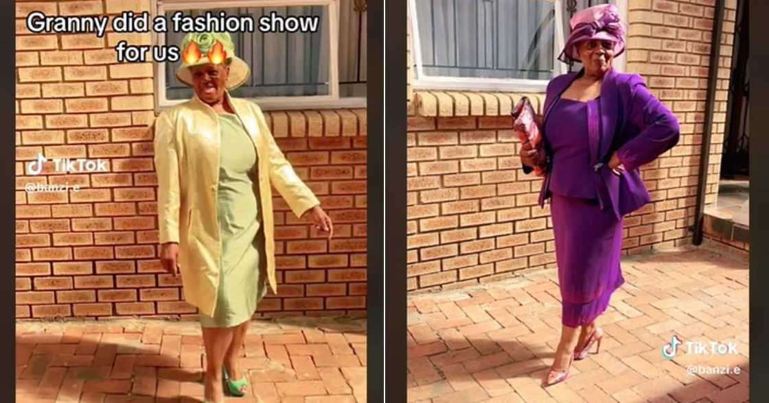 TikTok video of grandmother posing in her best outfits TikTok video of grandmother posing in her best outfits