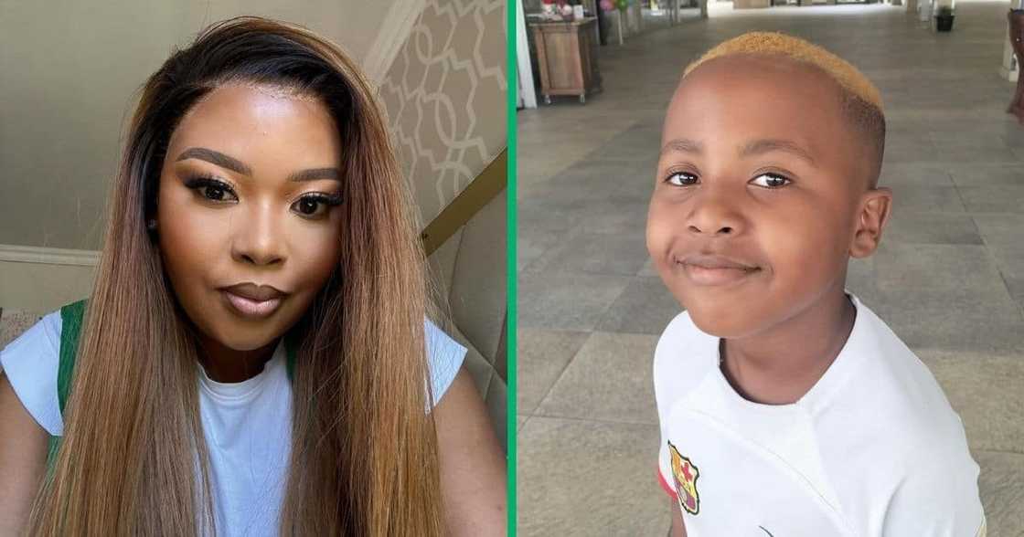 Anele Mdoda showed off her son Alakhe's Drip sneakers