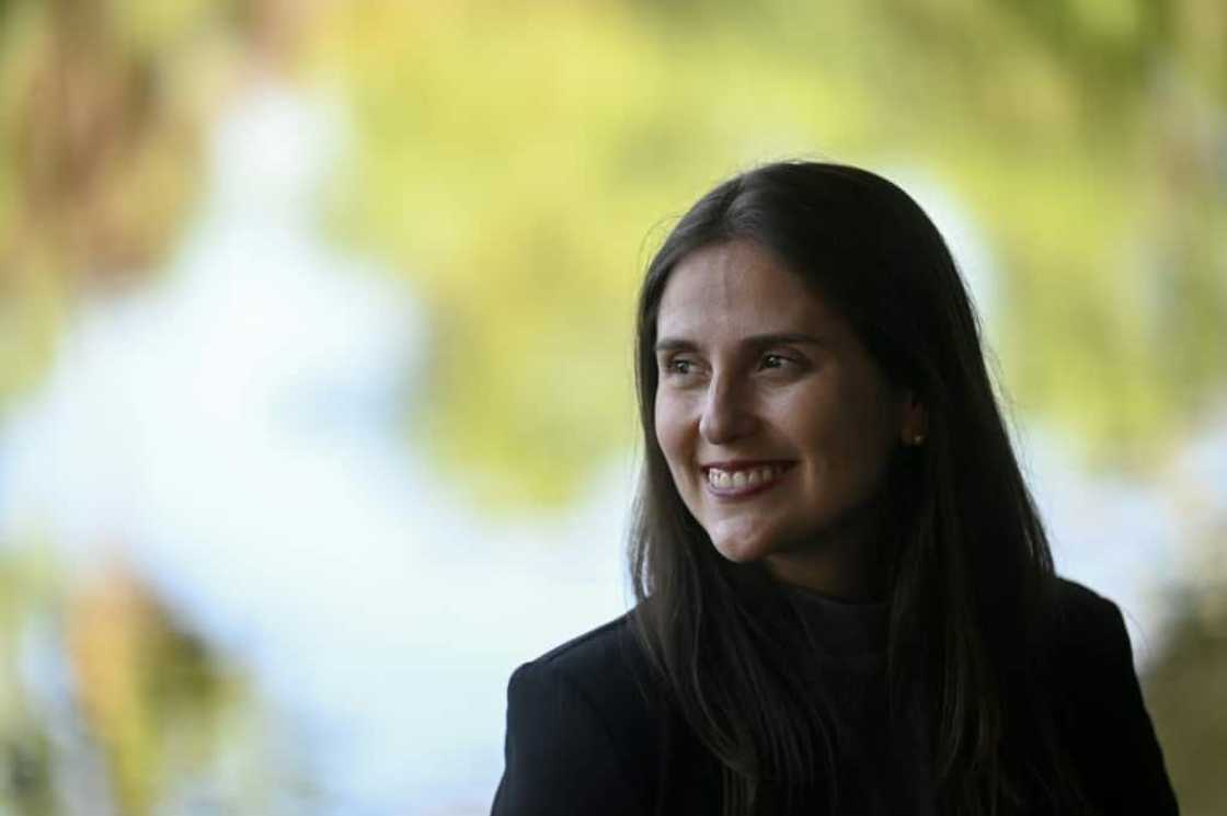 CEO of Agrosmart, a tech-based agriculture startup, Mariana Vasconcelos, poses after an interview with AFP in Rio de Janeiro, Brazil