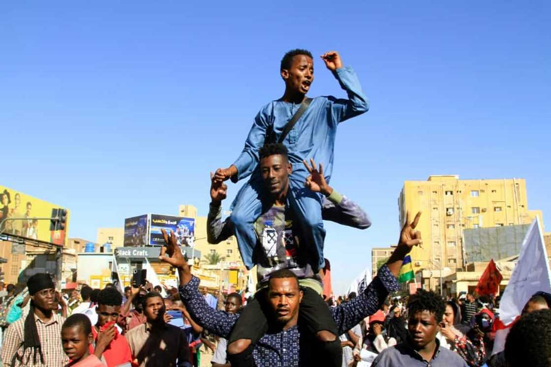 Protesters in Sudan on Thursday: since October 2021 near-weekly anti-coup protests have been met with a violent crackdown that has so far left at least 119 people dead, according to pro-democracy medics