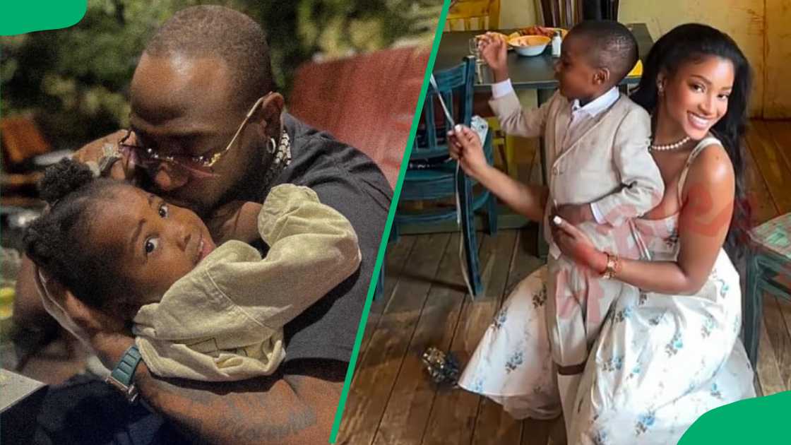 Davido and Larissa London with their son, Dawson Davido and Larissa London with their son, Dawson