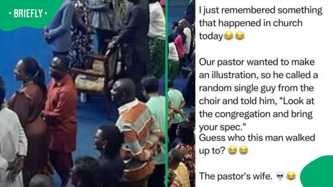 Choir member's choice during Nigerian church illustration goes viral Choir member's choice during Nigerian church illustration goes viral