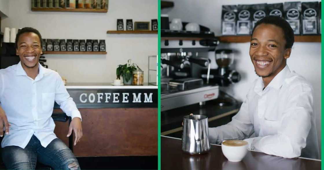 Mhlengi Ngcobo is happiest at his coffee shops Mhlengi Ngcobo is happiest at his coffee shops