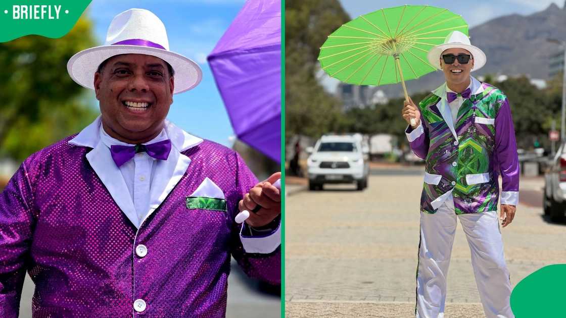 Uncle Cedric and Peadon Smith at the annual Kaapse Klopse parade. Uncle Cedric and Peadon Smith at the annual Kaapse Klopse parade.