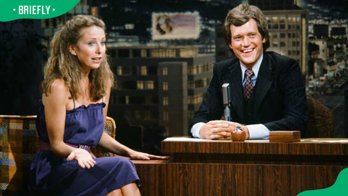 Teri Garr and David Letterman on a show