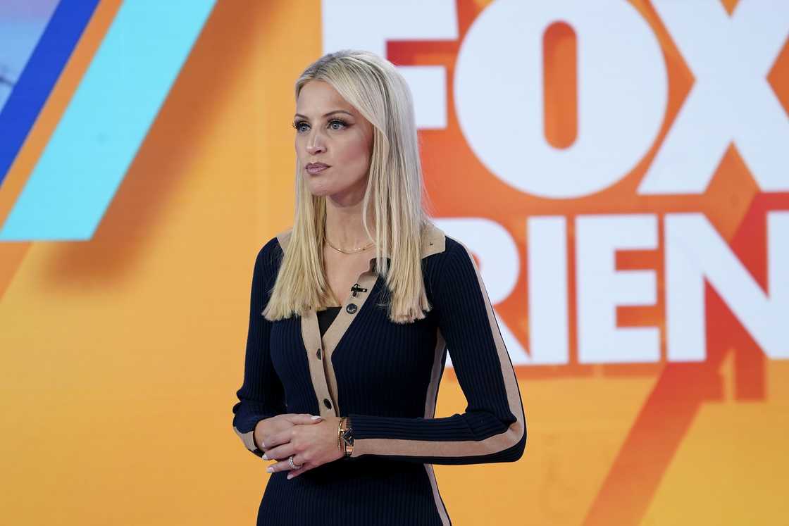 Carley Shimkus speaks ahead of US Treasury Secretary Scott Bessent's visit to "FOX & Friends" at Fox News Channel Studios in New York City