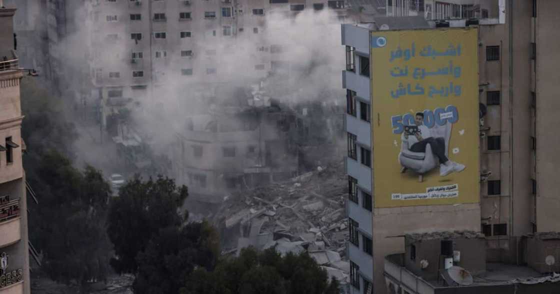 Bombed building in Gaza