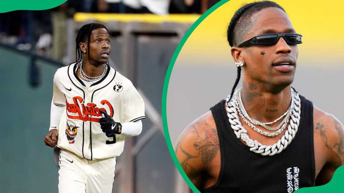 Travis Scott at the Cactus Jack HBCU Celebrity Softball Classic in Houston, Texas Travis Scott at the Cactus Jack HBCU Celebrity Softball Classic in Houston, Texas