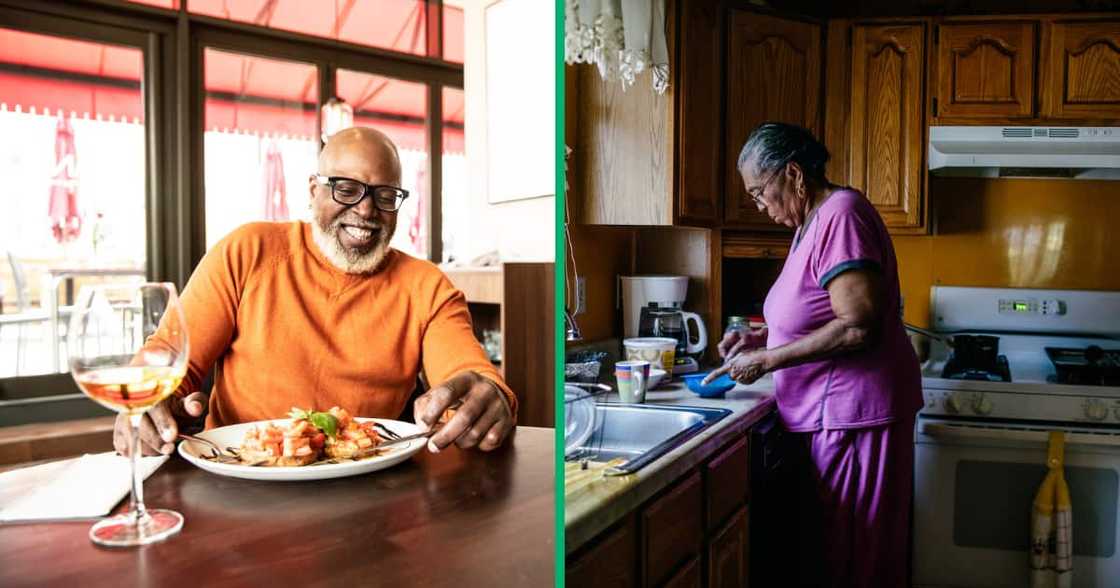 Elderly man eats at ex wife's home after 20 years of being divorced, video goes viral on Twitter