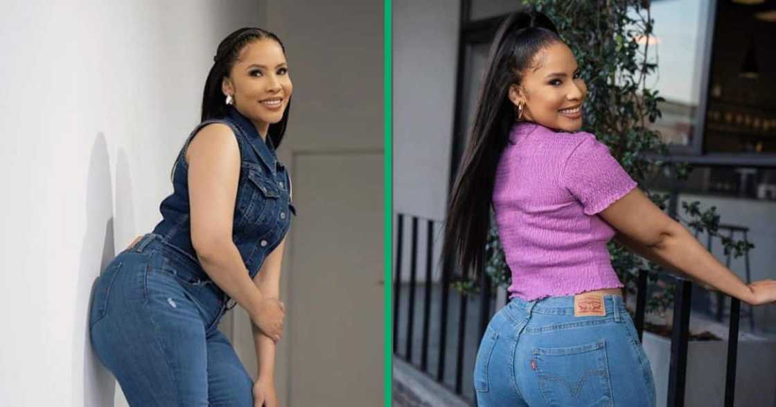 Thuli Phongolo shows off her fire hairstyle Thuli Phongolo shows off her fire hairstyle