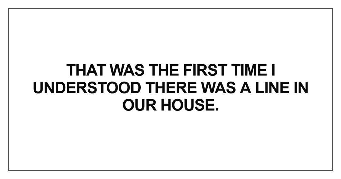 That was the first time I understood
