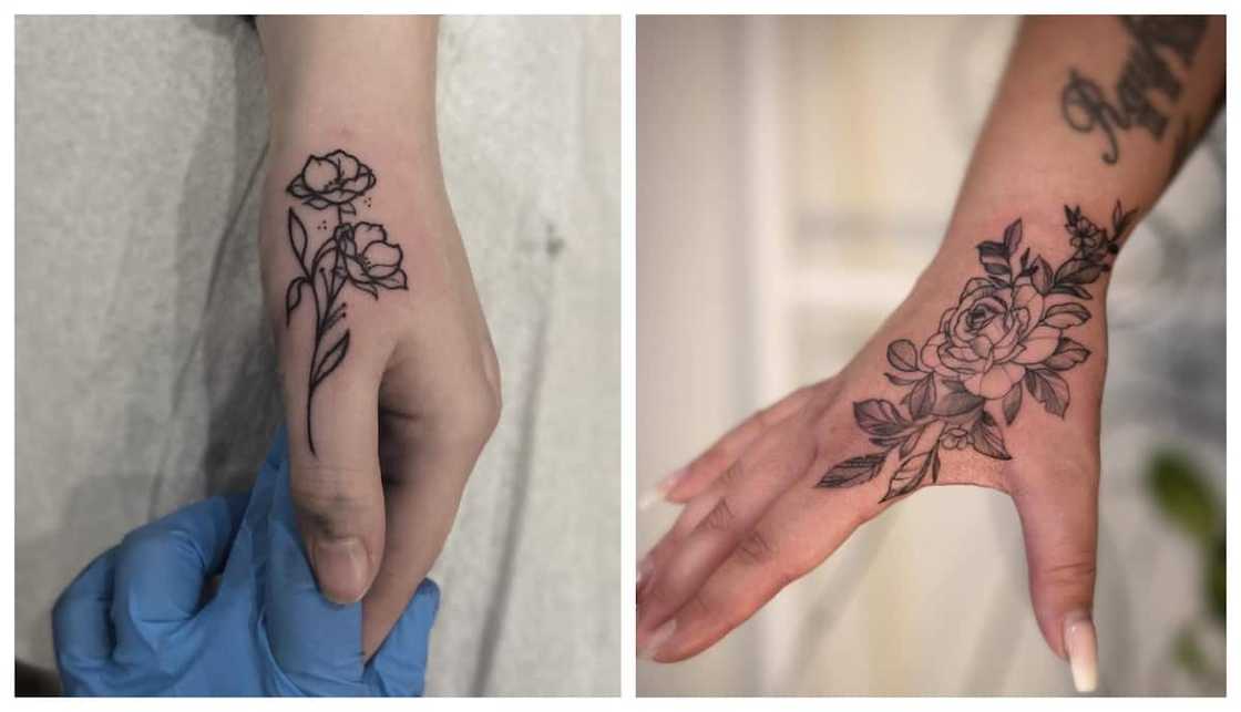 hand tattoos for females