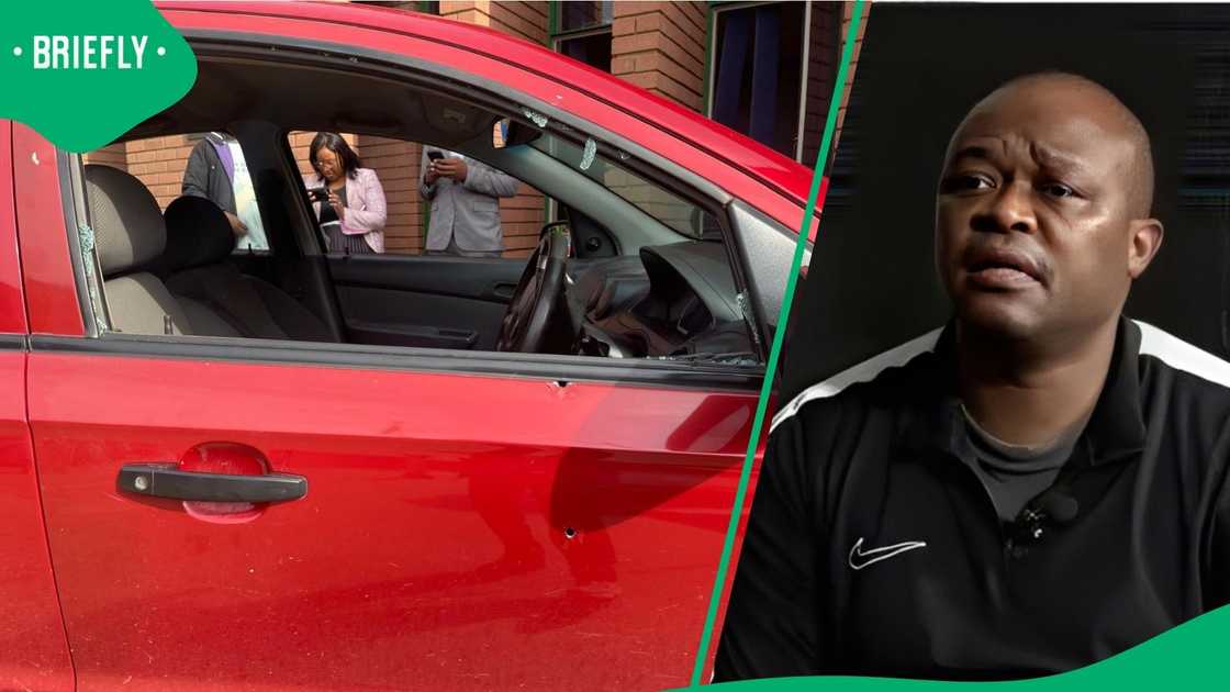 Video footage has surfaced of Brown Mogotsi's vehicle