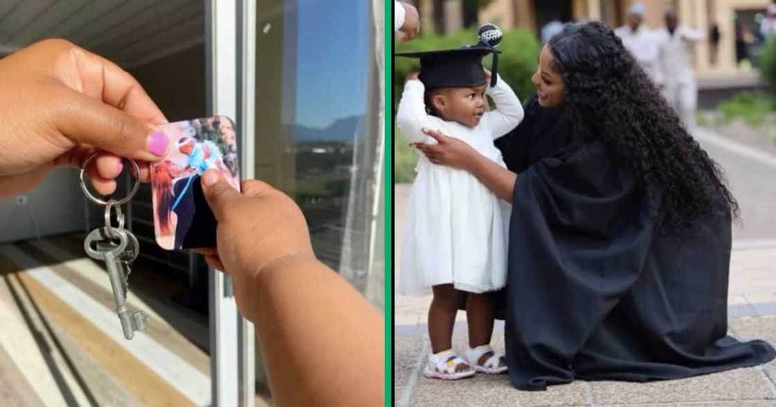 A woman got a house after graduating A woman got a house after graduating
