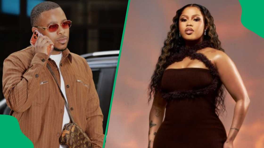 Anele Zondo and L-Tido kiss at the SAMAs Anele Zondo and L-Tido kiss at the SAMAs