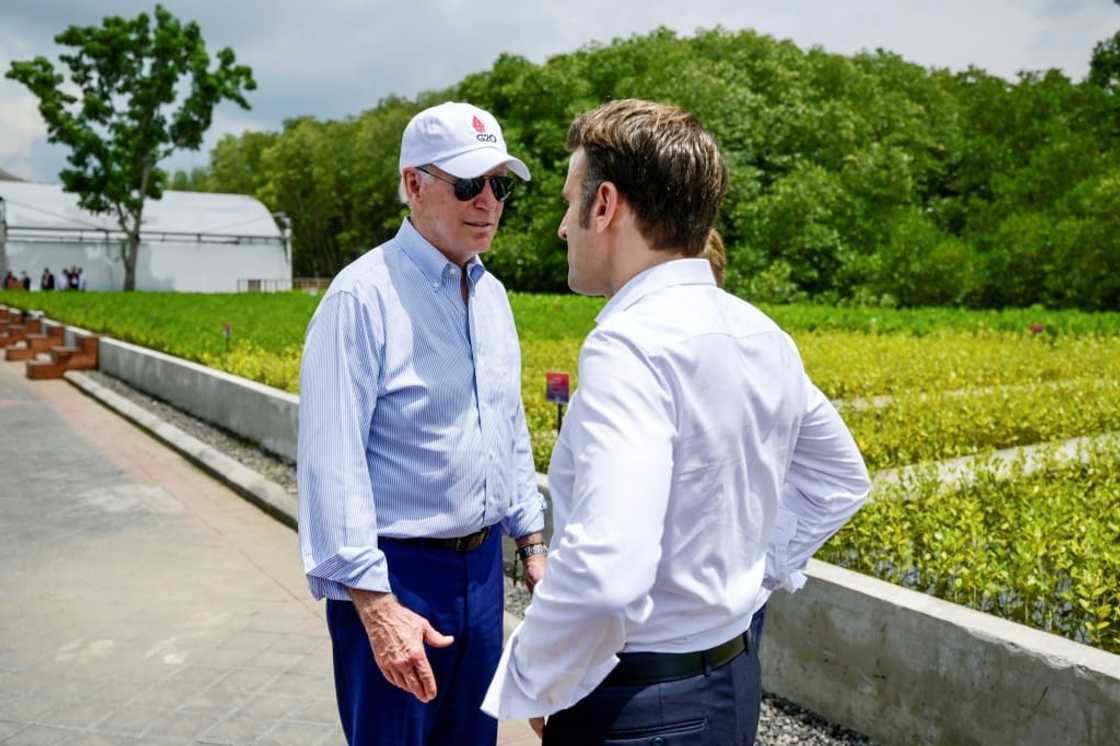 Macron and Biden met most recently on the sidelines of a G20 meeting earlier this month in Indonesia Macron and Biden met most recently on the sidelines of a G20 meeting earlier this month in Indonesia