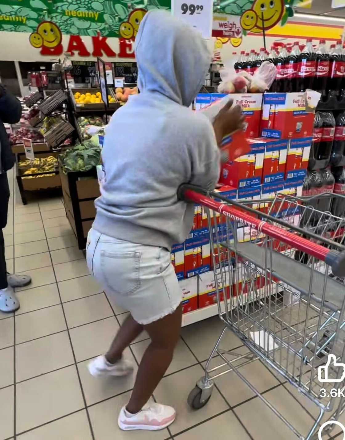 The woman's performance in the trolley dash generated a variety of reactions online.