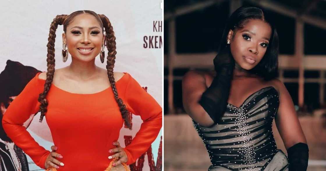 Enhle Mbali and Black Coffee's sister Amanda Dandala Enhle Mbali and Black Coffee's sister Amanda Dandala
