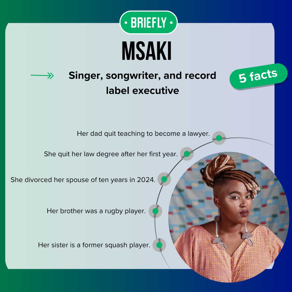 Msaki wearing braided hair Msaki wearing braided hair