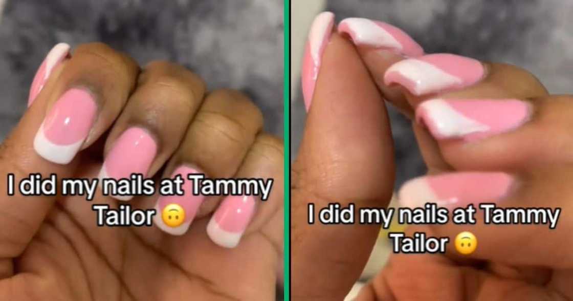 TikTok video of woman upset of Tammy Taylor manicure TikTok video of woman upset of Tammy Taylor manicure