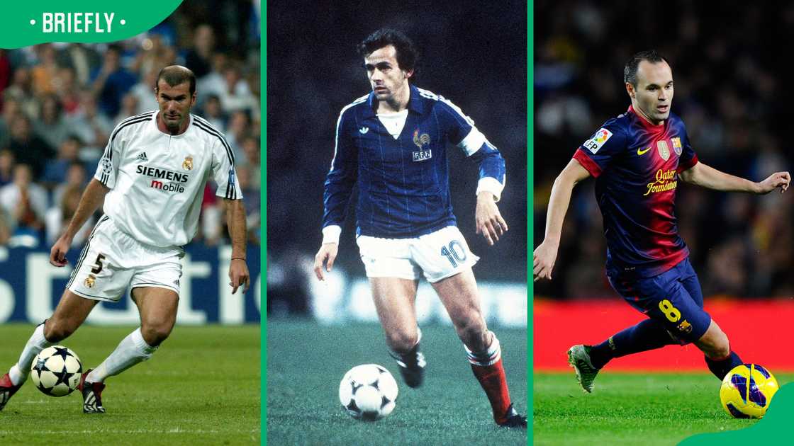 Zidane, Michel Platini and Iniesta