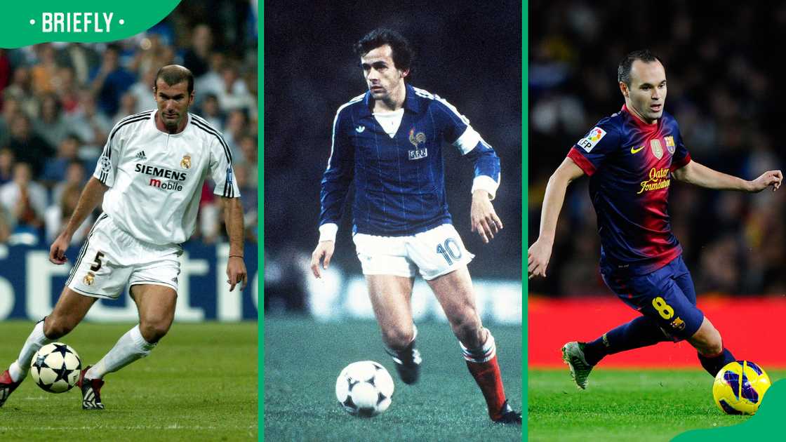 Zidane, Michel Platini and Iniesta Zidane, Michel Platini and Iniesta