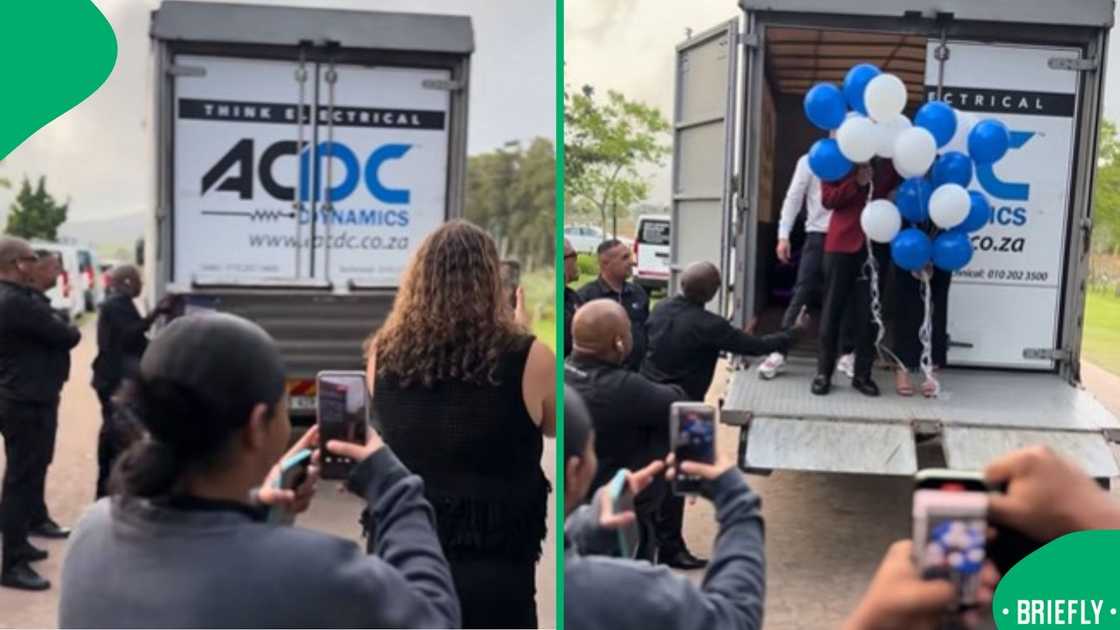 A creative matric dance entrance in South Africa surprised school learners A creative matric dance entrance in South Africa surprised school learners