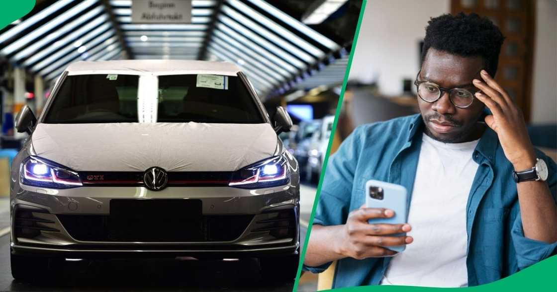 A car owner sadly didn't reach home with their brand new vehicle. A car owner sadly didn't reach home with their brand new vehicle.