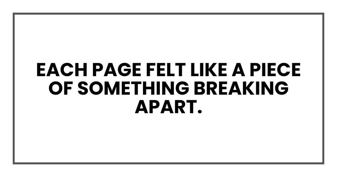 SOMETHING BREAKING APART