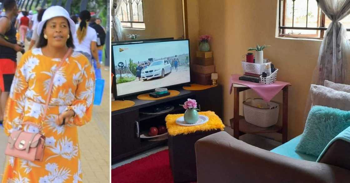 The lady made her one-roomed space very colourful The lady made her one-roomed space very colourful