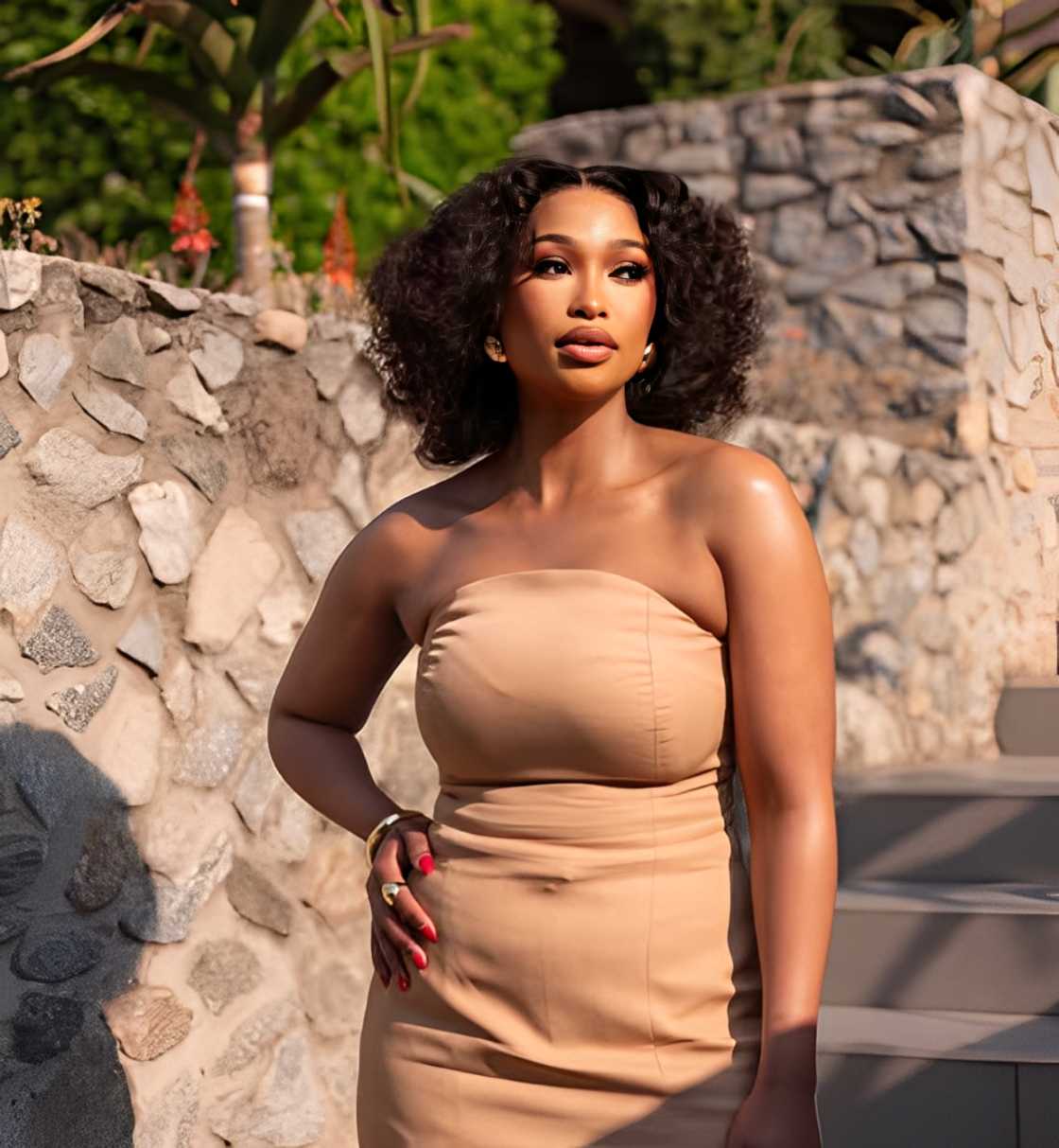 Zola Nombona lived it up in Brazil with her friends.