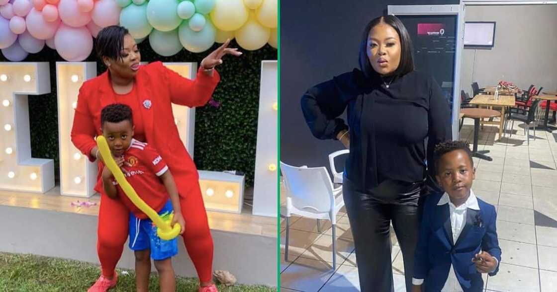 Anele Mdoda surprises her son Alakhe